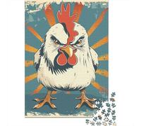 Puzzle de 1000 pièces pour Adultes, Motif coqs, en Bois, pour Les Amis et la Famille, 1000 pièces (75 x 50 cm).