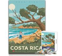 Puzzle de 1000 pièces pour Adultes, Motif Costa Rica, Design Magnifique, idéal comme Cadeau d'anniversaire ou décoration Dimensions 50x75cm