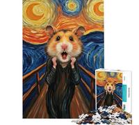 Puzzle de 1000 pièces pour Adultes Motif Cri de Hamster Jeu de réflexion Décoration Murale Cadeau Unique pour Un Anniversaire ou Noël (Dimensions 50x75cm)