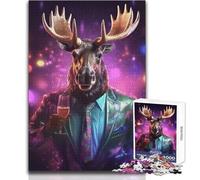 Puzzle de 1000 pièces pour Adultes, Motif élan, pour Une Pause paisible et relaxante Assemblage Parfait, découpe de précision Dimensions:38x52cm