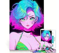 Puzzle de 1000 pièces pour Adultes,Motif Fille en Maillot de Bain Style Anime,Jeu de mémoire,Assemblage précis sans espaces,activité apaisante pour se détendre (38x26cm)