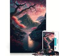 Puzzle de 1000 pièces pour Adultes,Motif Fleurs de Cerisier,Art Japonais,découpe Nette,défi cérébral,Jeu Amusant pour Passer Le Temps,Cadeau d'anniversaire (50x75cm)