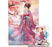 Puzzle de 1000 pièces pour Adultes, Motif Fleurs et Jolies Filles, Jeu de Construction, Interaction Parent-Enfant, Collection d'artistes, Beaux-Arts 38x26cm