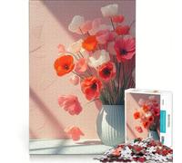 Puzzle de 1000 pièces pour Adultes, Motif Fleurs et minimalisme, Jeu de Construction, pour s'amuser en Famille et renforcer Les Liens Amoureux 38x52cm