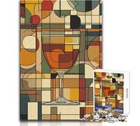 Puzzle de 1000 pièces pour Adultes, Motif géométrique Abstrait en Verre, idéal pour des Moments de détente en Famille, des soirées Jeux et de l'analyse logique Jouet Anti-Stress Dimensions : 50x75cm