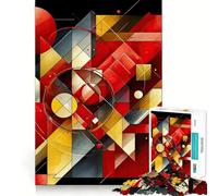 Puzzle de 1000 pièces pour Adultes,Motif géométrique Audacieux,idéal pour décorer Un Mur Jeu de réflexion, pour se détendre et s'amuser Lors d'un Anniversaire (38x52cm)