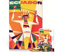 Puzzle de 1000 pièces pour Adultes,Motif géométrique Équateur,découpe précise,Jeu Stimulant l'esprit,Moment de détente,scène de Noël (38x52cm)