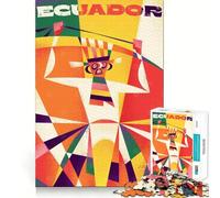 Puzzle de 1000 pièces pour Adultes,Motif géométrique Équateur,découpe Premium,Jeu de réflexion,Divertissement,décoration de Noël (50x75cm)