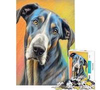 Puzzle de 1000 pièces pour Adultes Motif Grand Danois Difficile et Stimulant Jeu de Relaxation et Anti-Stress adapté aux 14 Ans et Plus (38x52cm)