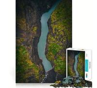 Puzzle de 1000 pièces pour adultes, motif grand lac vert éphémère, œuvre d'art coupée, jouet d'adresse créatif, jeu pour les loisirs, calme 50 x 75 cm