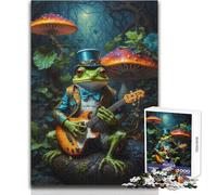 Puzzle de 1000 pièces pour Adultes - Motif Grenouille Steampunk psychédélique - Idéal pour se détendre et Passer Un Moment agréable - Finitions soignées - Dimensions:50x75cm
