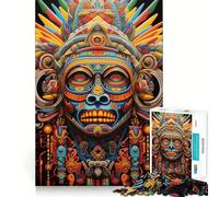 Puzzle de 1000 pièces pour Adultes,Motif Guerrier Huichol,idéal pour stimuler l'esprit,sans bavures,pièces nettes et découpées,activité conviviale et réconfortante (50x75cm)