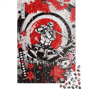 Puzzle de 1000 pièces pour adultes, motif guerrier samouraï, en carton, idéal pour se détendre et se divertir (38 x 26 cm).