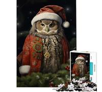 Puzzle de 1000 pièces pour Adultes Motif Hibou Rigolo Vintage Jeu éducatif et Relaxant défi Stimulant (38x26cm)