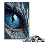 Puzzle de 1000 pièces pour Adultes Motif Œil de Dragon Fantastique II Stimule Le Cerveau Jeu addictif pour développer la Patience 75 x 50 cm