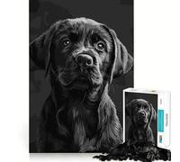 Puzzle de 1000 pièces pour Adultes,Motif Labrador Noir,décoration soignée,Jeu cognitif et ludique,activité de Paix,Cadeau d'anniversaire (50x75cm)