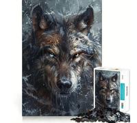Puzzle de 1000 pièces pour Adultes,Motif Loup Abstrait Fantastique,Jeu de réflexion et d'exercice,sans Espace,activité de Partage idéale pour Les Proches (50x75cm)