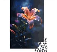 Puzzle de 1000 pièces pour Adultes, Motif lys, en Bois, carré, pièces Uniques, Jeu éducatif et Amusant, 1000 pièces (75 x 50 cm)