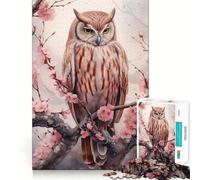 Puzzle de 1000 pièces pour adultes, motif oiseaux et chouettes, aquarelle, articulations précises, plaisir de jeu, idée cadeau pour moments de détente, cadeau d'anniversaire, décoration (50 x 75 cm)