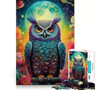 Puzzle de 1000 pièces pour adultes, motif oiseaux et chouettes, coloré, coupe précise, jeu de réflexion amusant, cadeau de détente, décoration de Noël (38 x 52 cm)