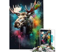 Puzzle de 1000 pièces pour Adultes Motif Orignal pour stimuler Le Cerveau idéal pour Passer Le Temps en Famille Pendant Les Vacances à la Maison (38x26cm)