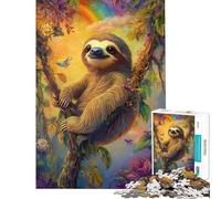 Puzzle de 1000 pièces pour Adultes Motif Paresseux au Paradis idéal pour Les Adolescents à Assembler soi-même à Partager Entre Parents et Enfants et comme Cadeau d'anniversaire Original (38x26cm)