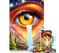 Puzzle de 1000 pièces pour Adultes, Motif Paysage de Cascade surréaliste, idéal pour stimuler la mémoire et Passer Un Moment agréable À Assembler Selon la liste de souhaits du Père Noël 38x52cm