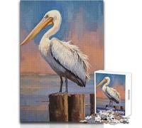 Puzzle de 1000 pièces pour Adultes, Motif pélican Blanc américain, Jeu intellectuel Stimulant l'analyse et la logique, pour Un Anniversaire, Dimensions : 50x75cm
