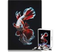 Puzzle de 1000 pièces pour Adultes, Motif Poisson Betta coloré, idéal pour se détendre à l'intérieur Découpe de précision Dimensions:50x75cm
