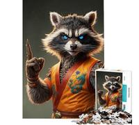 Puzzle de 1000 pièces pour Adultes Motif Raton Laveur Zen Jeu de Puzzle à Assembler soi-même idéal pour Les 14 Ans et Plus (38x26cm)