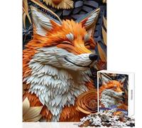 Puzzle de 1000 pièces pour Adultes Motif Renard Rieur et Joyeux Jeu éducatif Cadeau et Jouet idéal pour Toute la Famille (50x75cm)