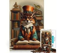 Puzzle de 1000 pièces pour Adultes,Motif Renard Steampunk,idéal pour se concentrer,se détendre ou comme Cadeau d'anniversaire (38x52cm)