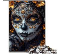 Puzzle de 1000 pièces pour Adultes, Motif tête de Mort Mexicaine, Jouet éducatif Anti-Stress, idéal comme Cadeau pour Toute la Famille (50x75cm)
