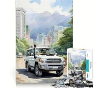Puzzle de 1000 pièces pour Adultes,Motif Voiture Aquarelle,Jeu de logique à pièces ajustées,pour des Moments de détente et de Plaisir,Cadeau d'anniversaire Original (50x75cm)