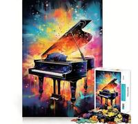 Puzzle de 1000 pièces pour Adultes Musique de Piano Jeu de logique Stimulant et apaisant Bords Nets Cadeau touchant (50x75cm)