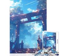 Puzzle de 1000 pièces pour Adultes Mystic Torii, Jeu Anti-Stress, Cadeau d'anniversaire, Jeu Impossible avec des pièces de Formes aléatoires Parfaitement emboîtables, Dimensions 50x75cm