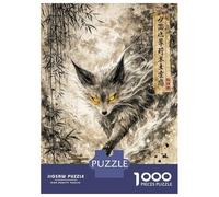 Puzzle De 1000 Pièces pour Adultes Mystical Fox Under The Moon Puzzle pour Adolescents : Améliore La Mémoire, Activités Ludiques À La Maison, Cadeaux Anti-Stress 70x50cm/1000pcs