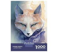 Puzzle De 1000 Pièces pour Adultes Mystical Kitsune Fox Mask Puzzles pour Adultes - Décoration Murale - Décoration Intérieure - Cadeaux Uniques d'anniversaire Et De Noël 70x50cm/1000pcs