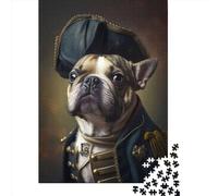 Puzzle de 1000 pièces pour Adultes - Napoléon, Bouledogue français - Puzzle carré créatif en Bois pour Adultes, décoration intérieure (75 x 50 cm)