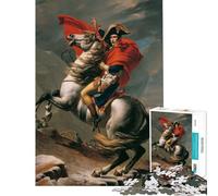 Puzzle de 1000 pièces pour Adultes Napoléon traversant Les Alpes Jeu Difficile et Stimulant pour Toute la Famille Activité Pratique à partir de 14 Ans 38x26cm