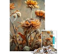 Puzzle de 1000 pièces pour Adultes Nature Morte aux Fleurs séchées Puzzles pour Adolescents Jeux de Famille Passe-Temps idéal Cadeaux Uniques pour Anniversaire et Noël (Taille 38x26cm)