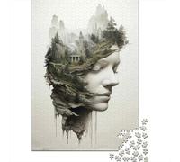 Puzzle De 1000 Pièces pour Adultes Nature's Harmony Artistic Fusion of Landscape and Human Form Puzzle Casse-tête Jeu De Rapidité Activités Amusantes À La Maison 70x50cm/1000pcs