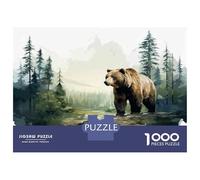 Puzzle De 1000 Pièces pour Adultes Nature's Majesty The Wild Bear in Its Prime Puzzle pour Adolescents - Niveau Difficile - Chaque Pièce Est Unique - Jeu Amusant Et Stimulant pour Toute La Famille 70