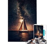 Puzzle de 1000 pièces pour Adultes Navigation sous Les étoiles Jeu éducatif Jouet d'apprentissage idée Cadeau découpe de précision (75x50cm)