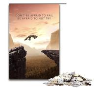 Puzzle de 1000 pièces pour Adultes N'ayez Pas Peur d'échouer Puzzle en Bois pour Enfants Jeu éducatif pour Adultes 75 x 50 cm