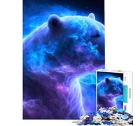 Puzzle de 1000 pièces pour Adultes Nébuleuse de l'ours Polaire Jeu éducatif défi Jouet Relaxant Cadeau d'anniversaire œuvre d'art (Dimensions 38x26cm)