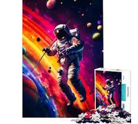 Puzzle de 1000 pièces pour Adultes Nébuleuse et Astronaute Jeu Difficile et Stimulant Activité familiale Jeu Pratique à partir de 14 Ans (38x52cm)