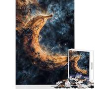 Puzzle de 1000 pièces pour Adultes Nébuleuse Spatiale et Banane Jeu de Construction Facile Idée Cadeau relaxante avec Poster et fiche de Questions Assortis Dimensions 50x75cm