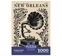 Puzzle De 1000 Pièces pour Adultes New Orleans Music Night 1965 Puzzle pour Adolescents - Niveau Difficile - Chaque Pièce Est Unique - Jeu Amusant Et Stimulant pour Toute La Famille 38x26cm/1000pcs