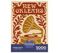 Puzzle De 1000 Pièces Pour Adultes New Orleans Vintage Phonograph Art Puzzles Pour Adolescents - Course De Vitesse Manuelle - Difficile Et Stimulant - Cadeaux De Noël Et D'anniversaire 38x26cm/1000pcs